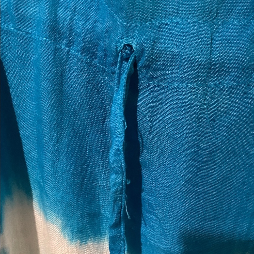 Blue and White Tie-Dye Swim Coverup - Picture 4 of 5